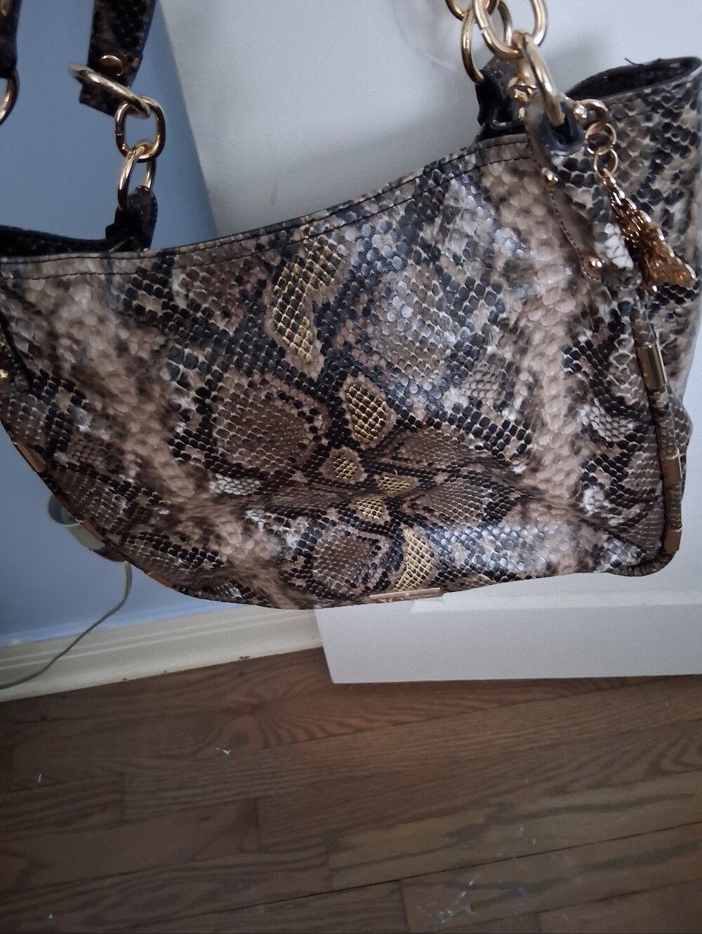 Jessica Simpson Faux Python Print Purse - Picture 2 of 9